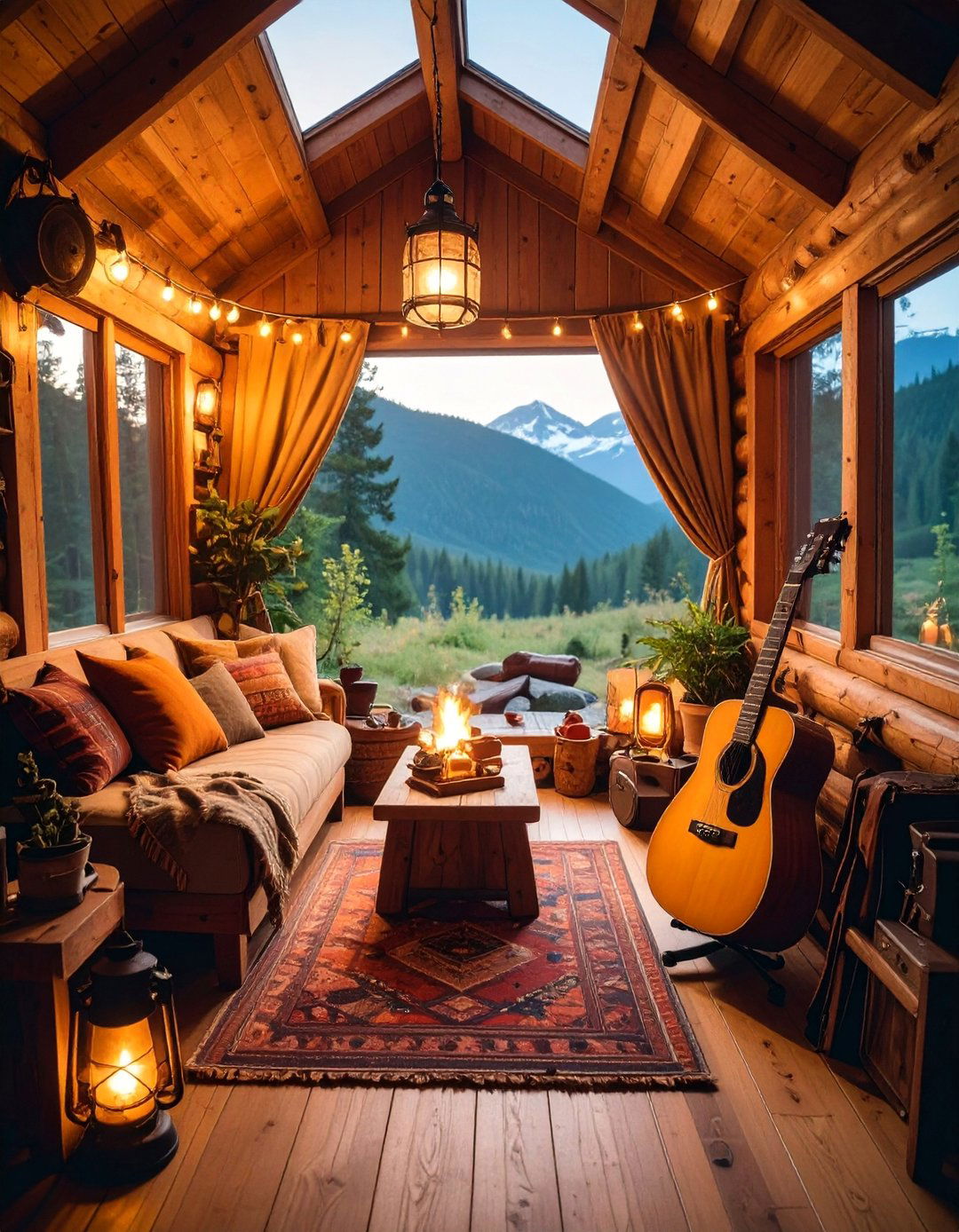 Cabin Fever Guitar Hideaway - 25 Guitar Room Ideas