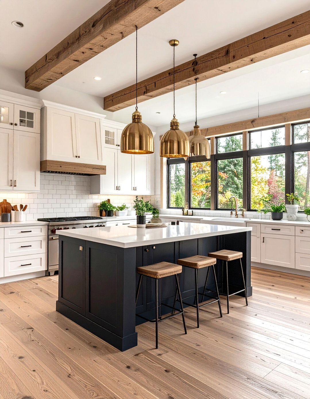 Cabin Kitchen with Two Tone Cabinetry - 25 Cabin Kitchen Ideas