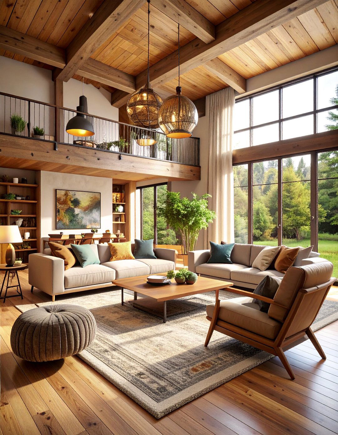 Cabin Loft Style Rustic Living Room - 25 Small Rustic Living Room Ideas
