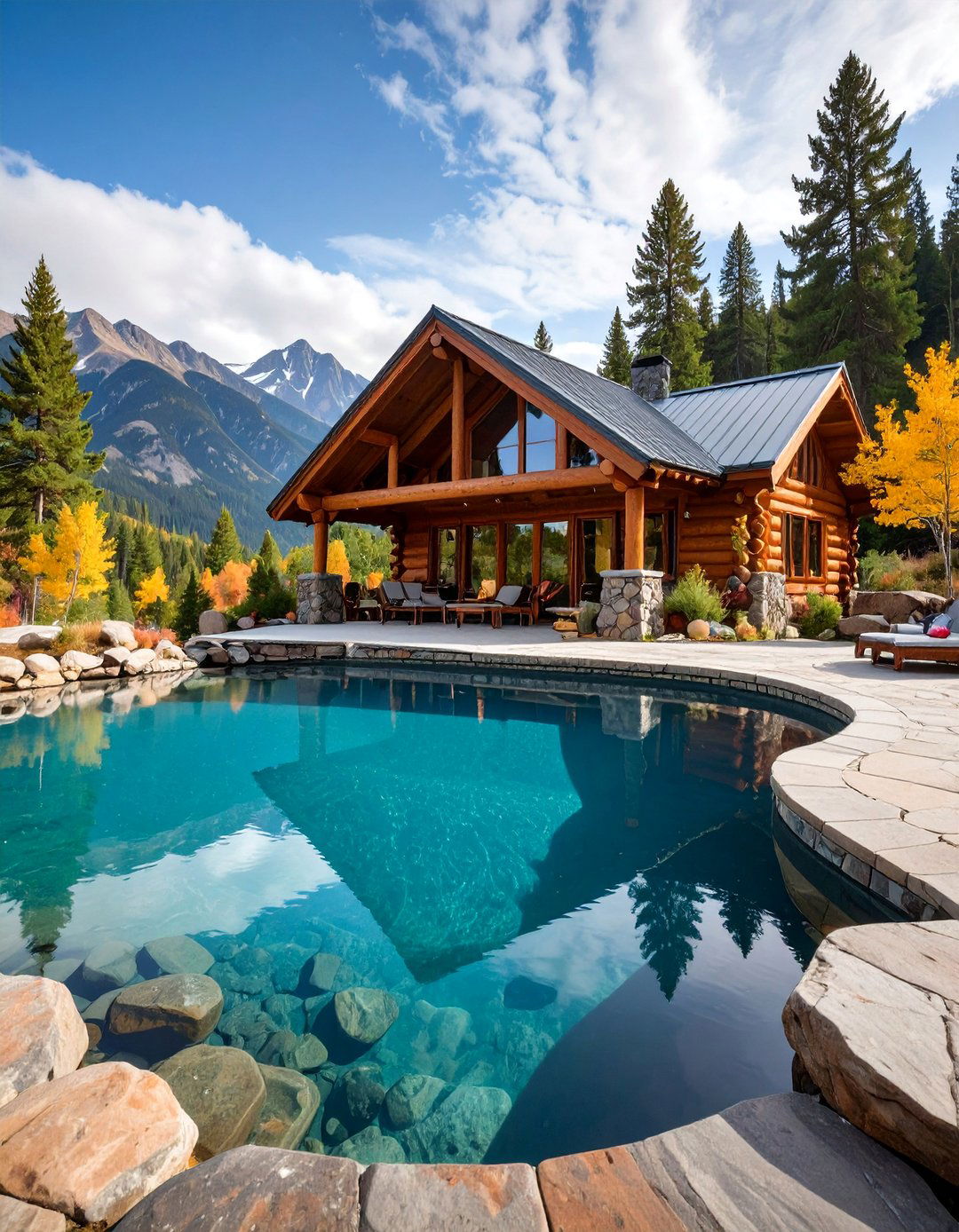 Cabin Style Pool Retreat - 25 Pool Shed Ideas