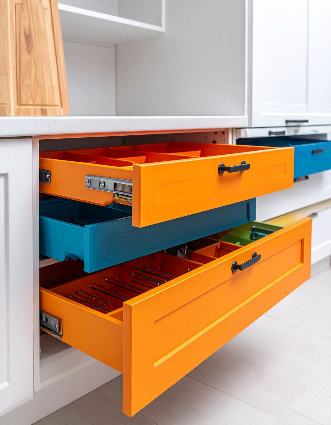 Cabinet Door Mounted Lid Organizer - 25 Pots and Pans Storage Ideas