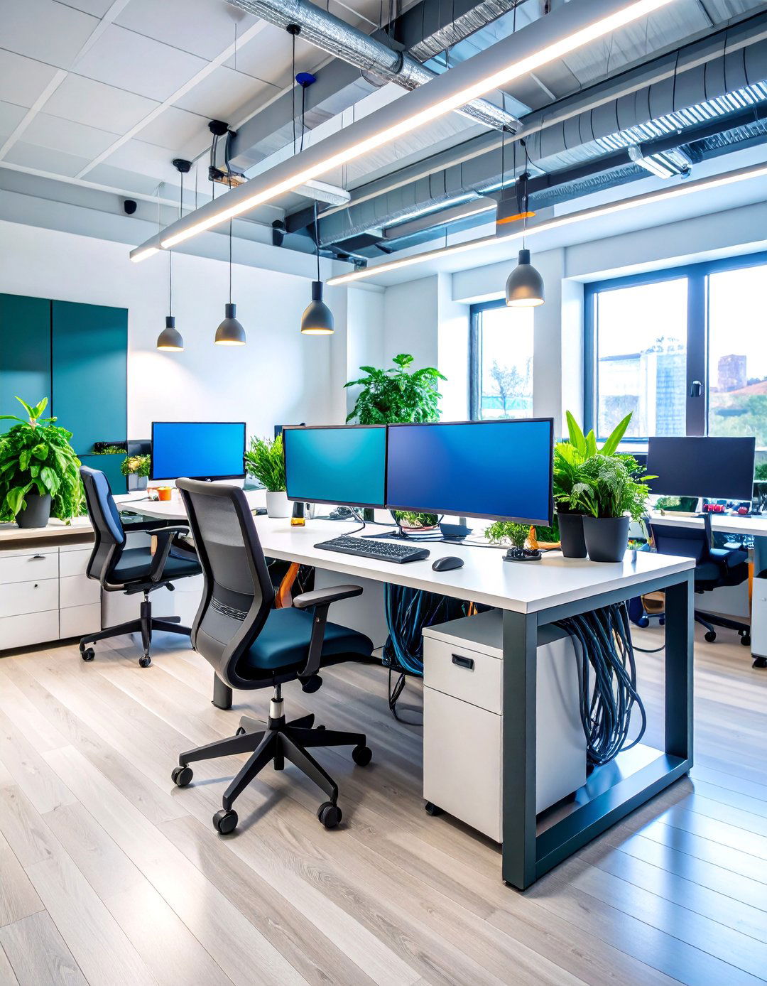Cable Management Desk Organization System - 25 Desk Organization Ideas