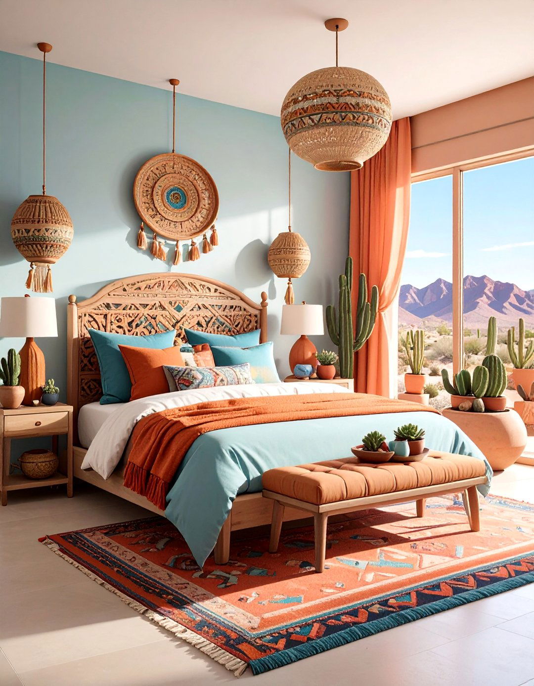 Cactus and Succulent Bedroom - 25 Western Bedroom Ideas