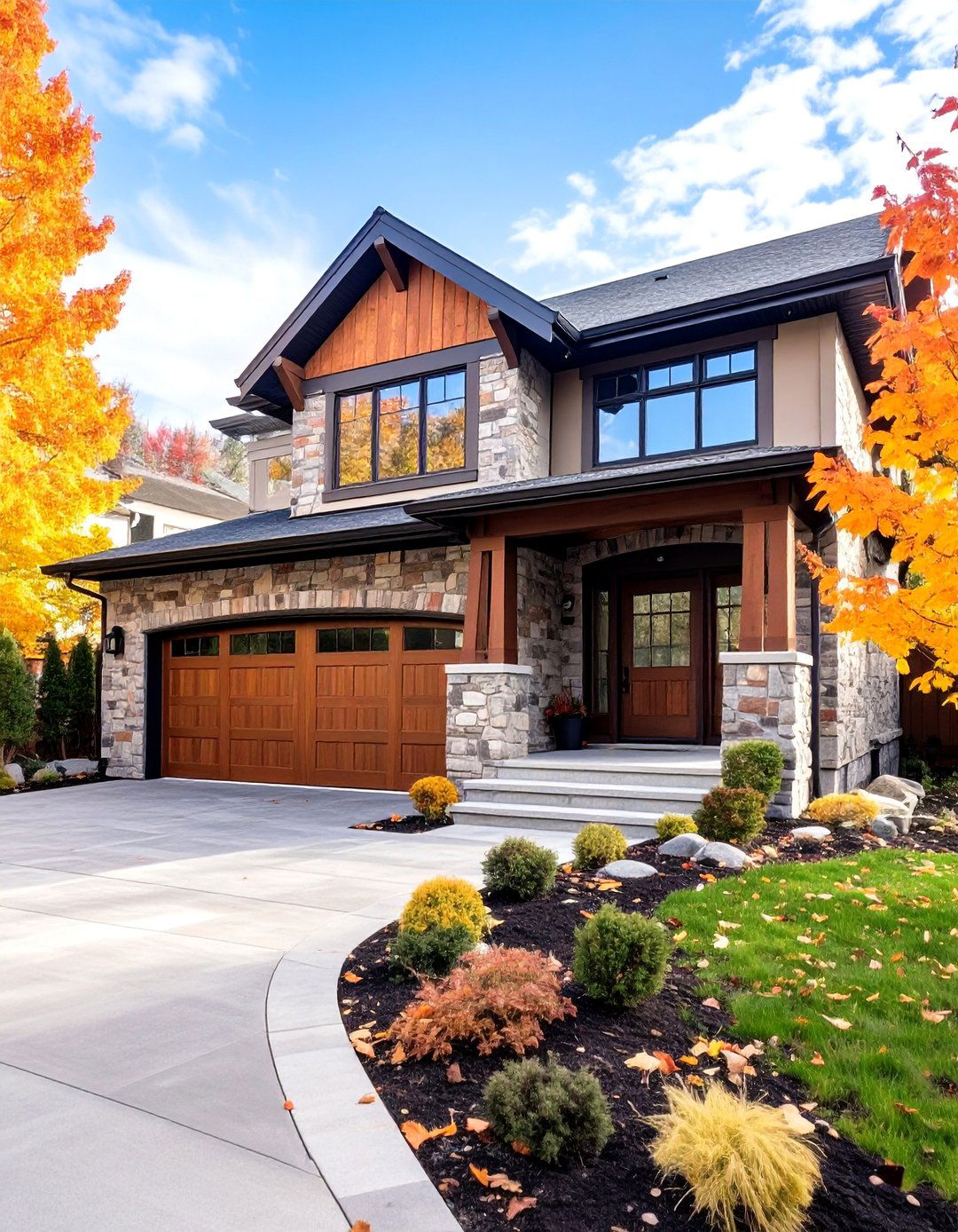 Cafe Flagstone Multi Tonal Accent Features - 25 Types of Exterior House Stone