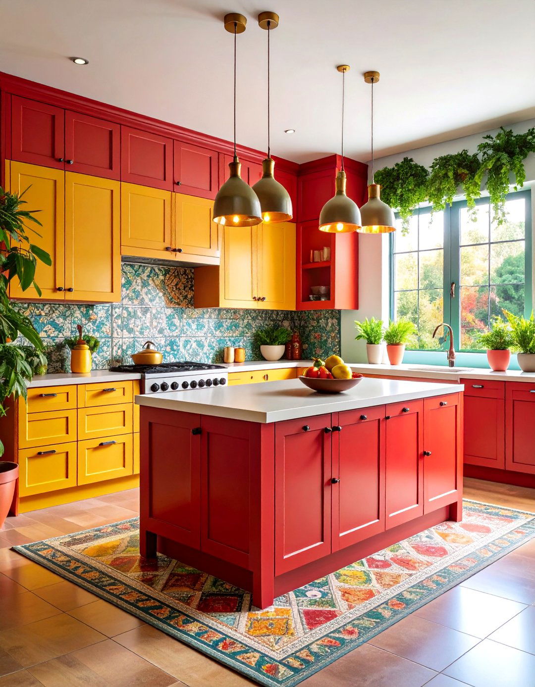 Calabrian Spice Market Kitchen with Vibrant Color Accents - 25 Italian Kitchen Design Ideas