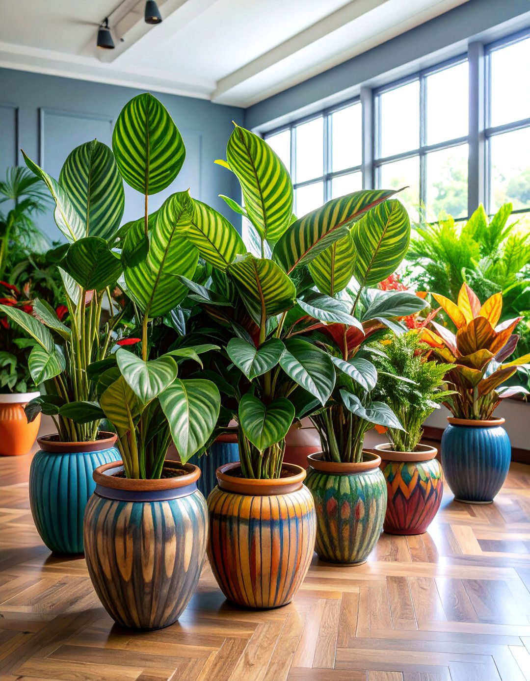 Calathea Patterned Foliage Art Gallery - 25 Indoor Plants That Don't Need Sun