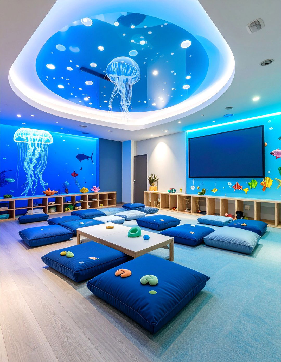 Calming Underwater Sensory Room with Bubble Therapy - 25 Sensory Room Ideas