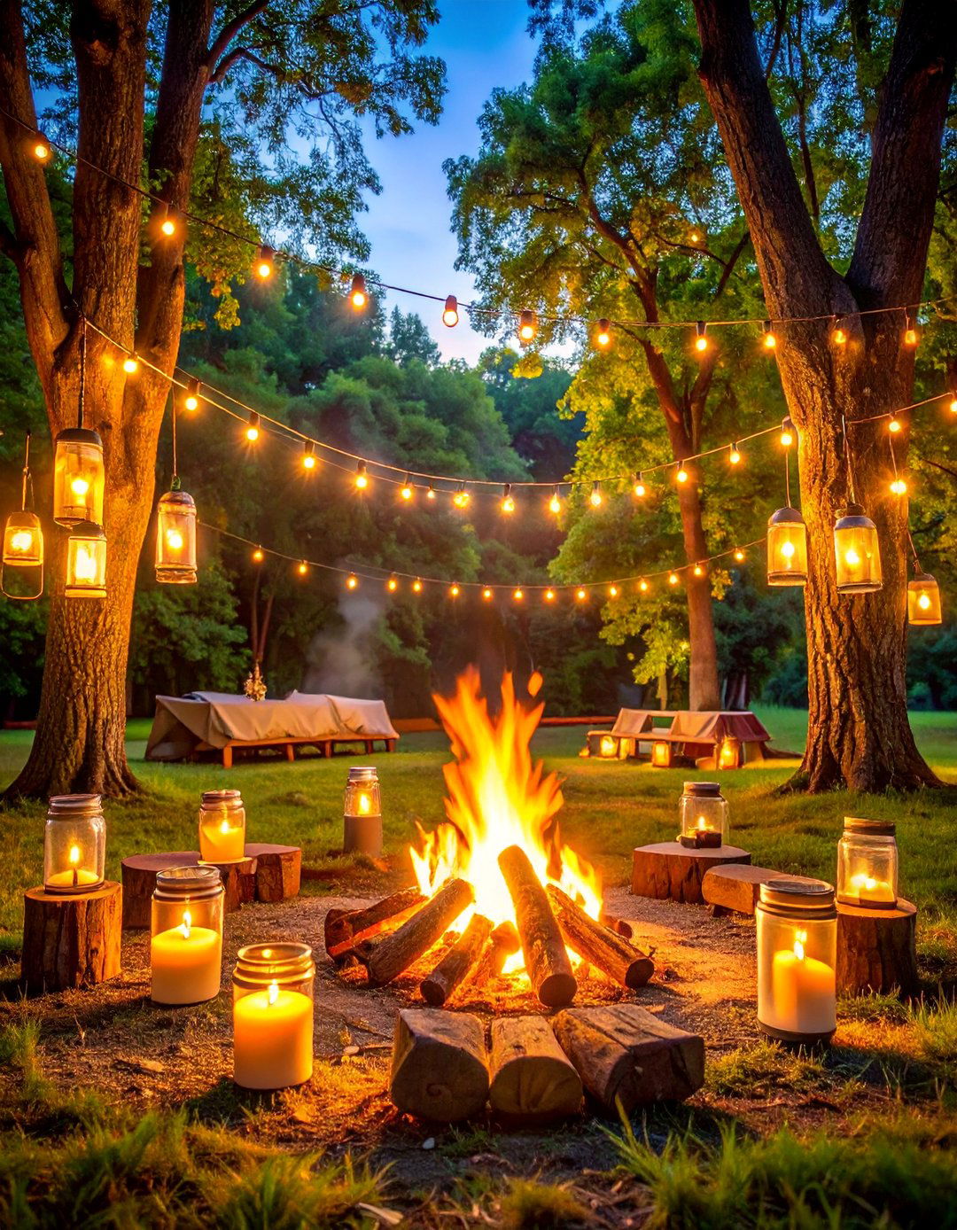 Campfire Under the Stars Gathering - 25 Graduation Party Ideas