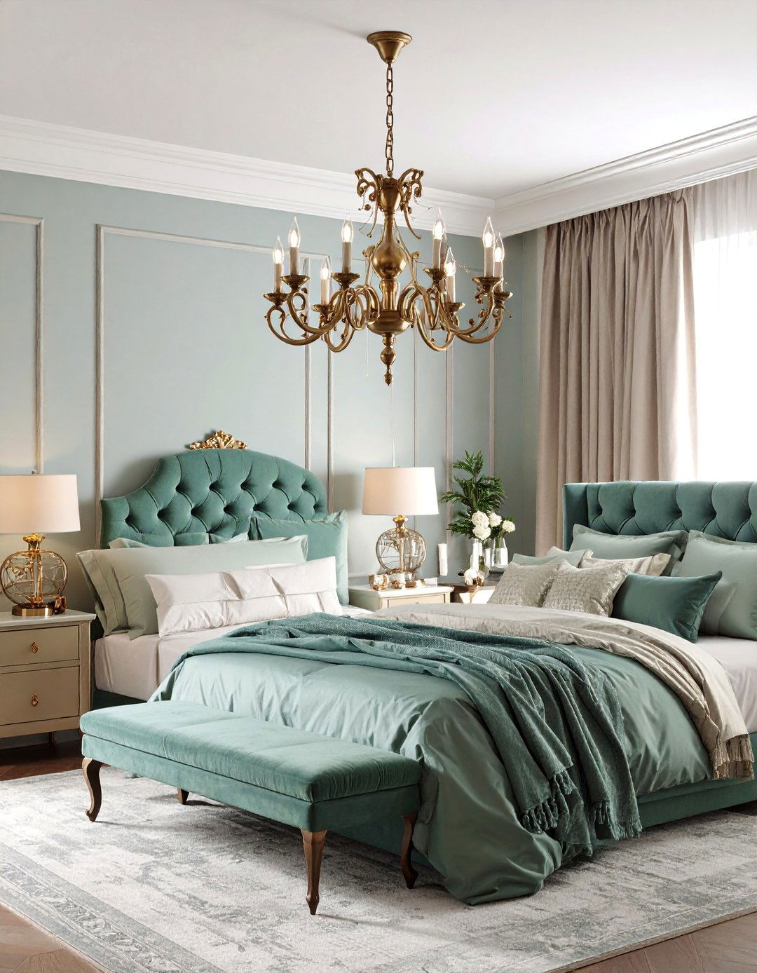 Candelabra Style Chandelier with Traditional Elegance - 25 Bedroom Chandelier Ideas