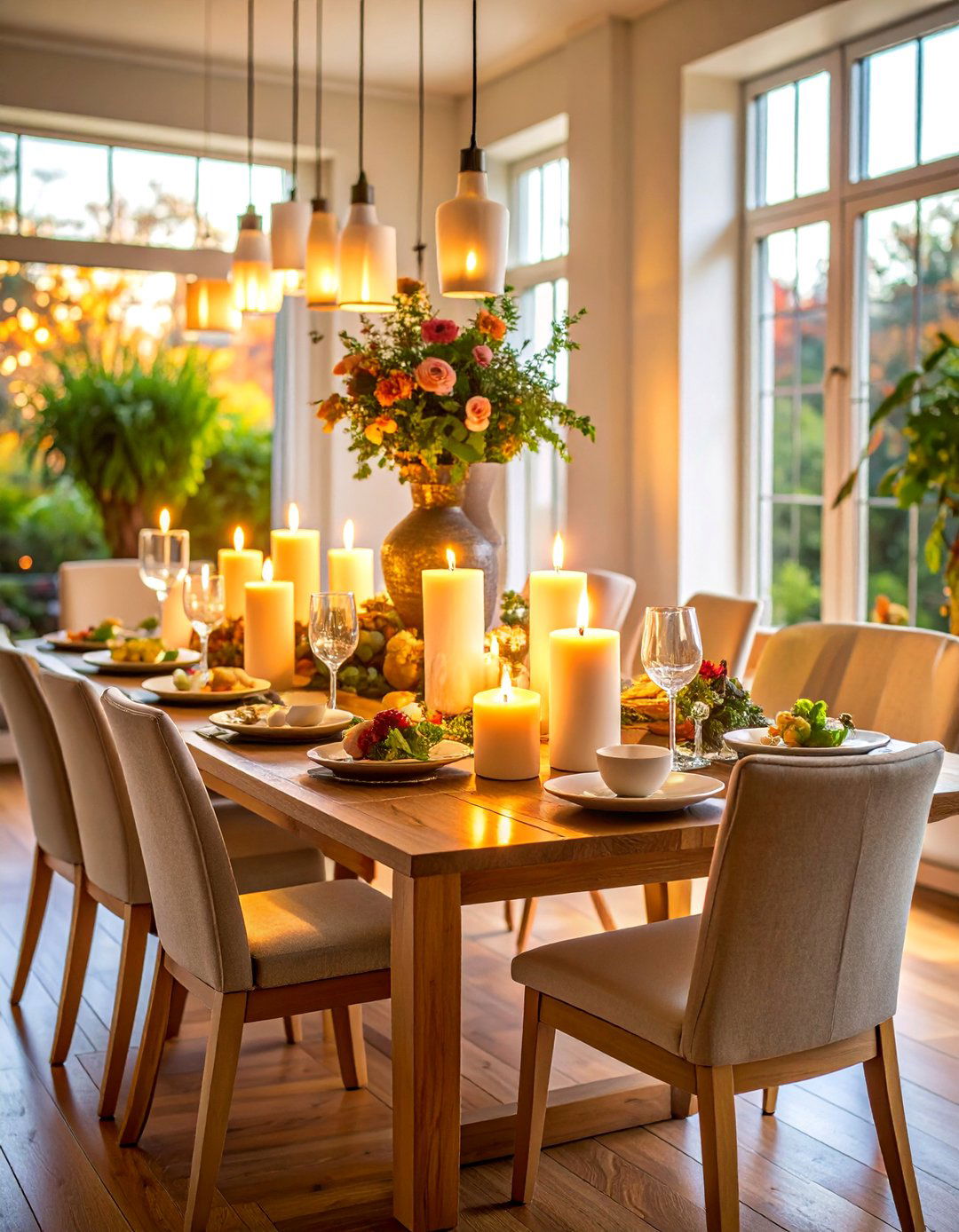 Candle Focused Thanksgiving Ambiance - 25 Thanksgiving Table Settings