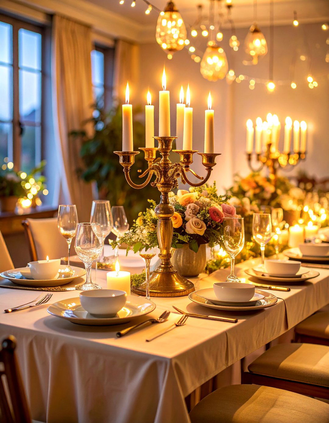Candlelit Dinner with Vintage Candelabras - 25 Bridgerton Wedding Ideas