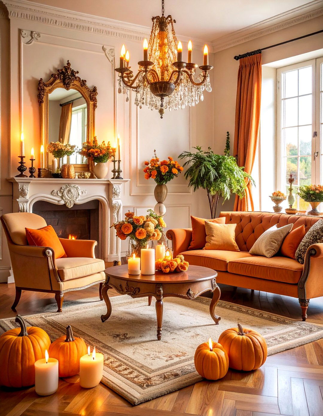 Candlelit French Country Living Room - 25 French Country Living Room Ideas