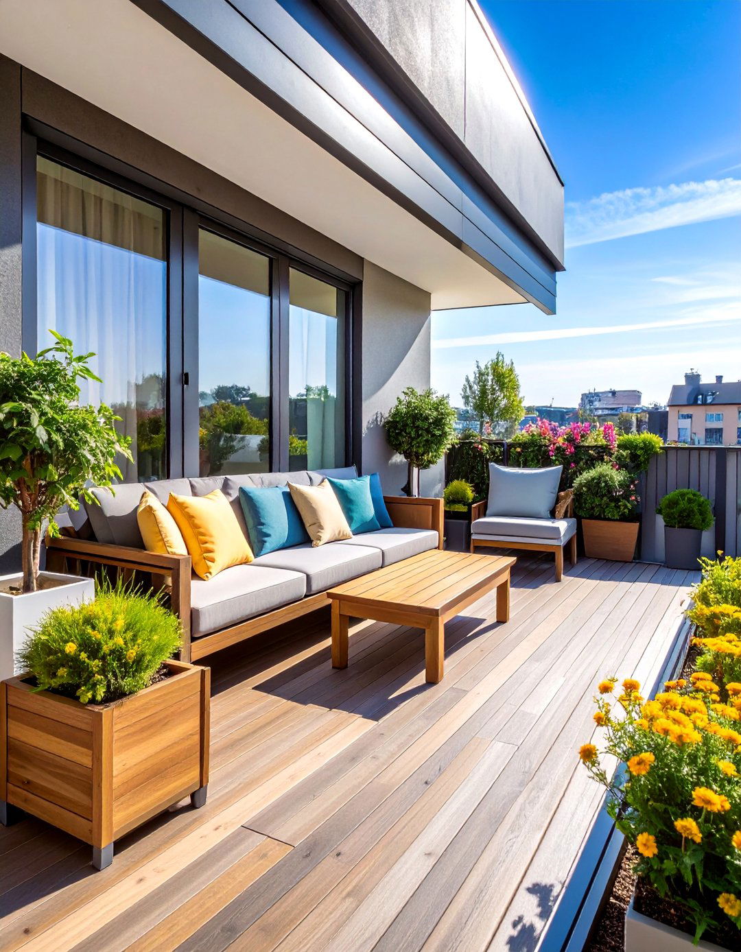 Cantilever Balcony with Built in Seating and Storage - 25 Cantilever Balcony Ideas