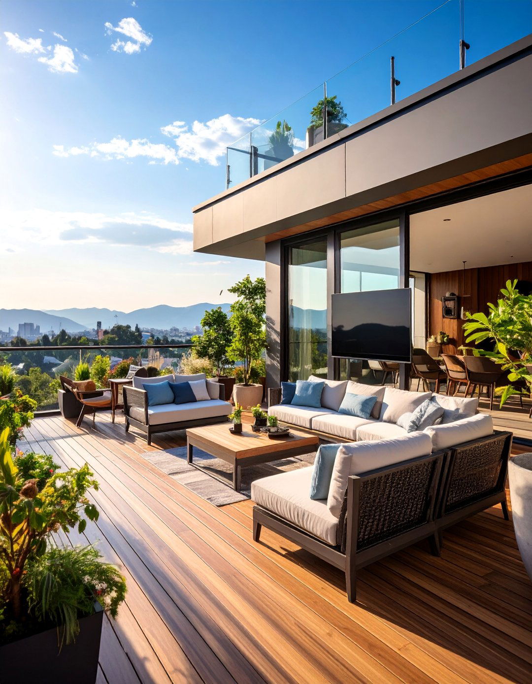 Cantilever Balcony with Entertainment and Audio Systems - 25 Cantilever Balcony Ideas