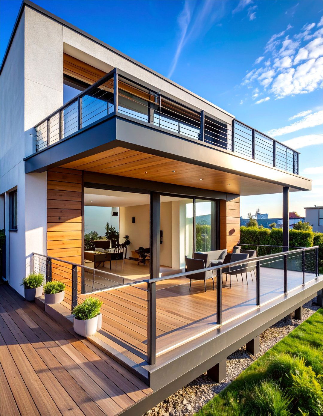 Cantilever Balcony with Smart Home Integration - 25 Cantilever Balcony Ideas