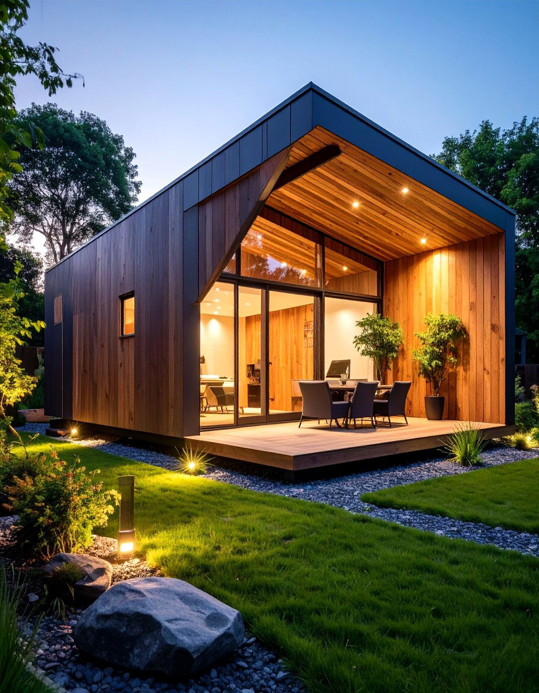 Cantilevered Contemporary Wood Shed - 25 wood shed ideas