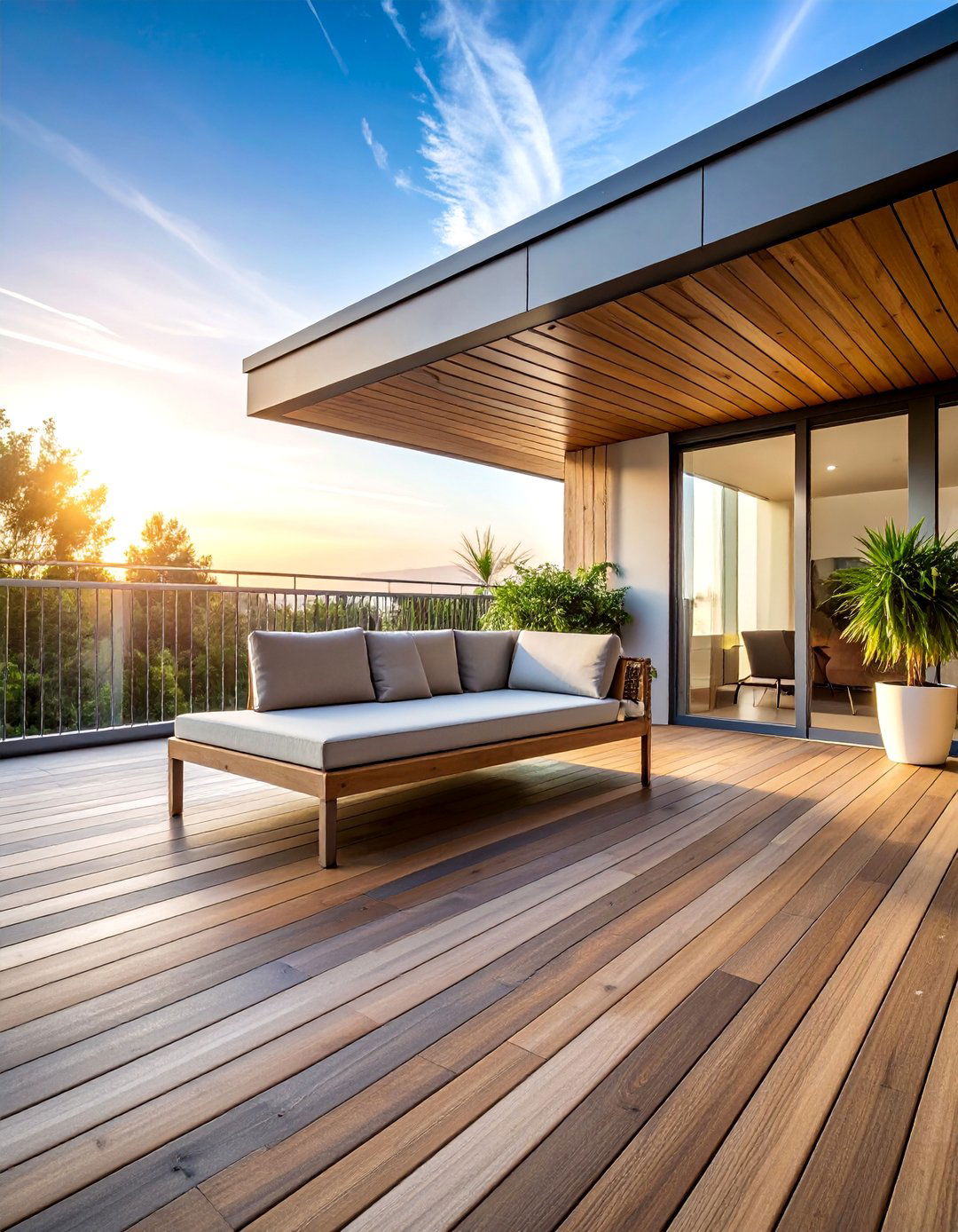 Cantilevered Deck Bench - 25 Built-in Deck Bench Ideas and Designs