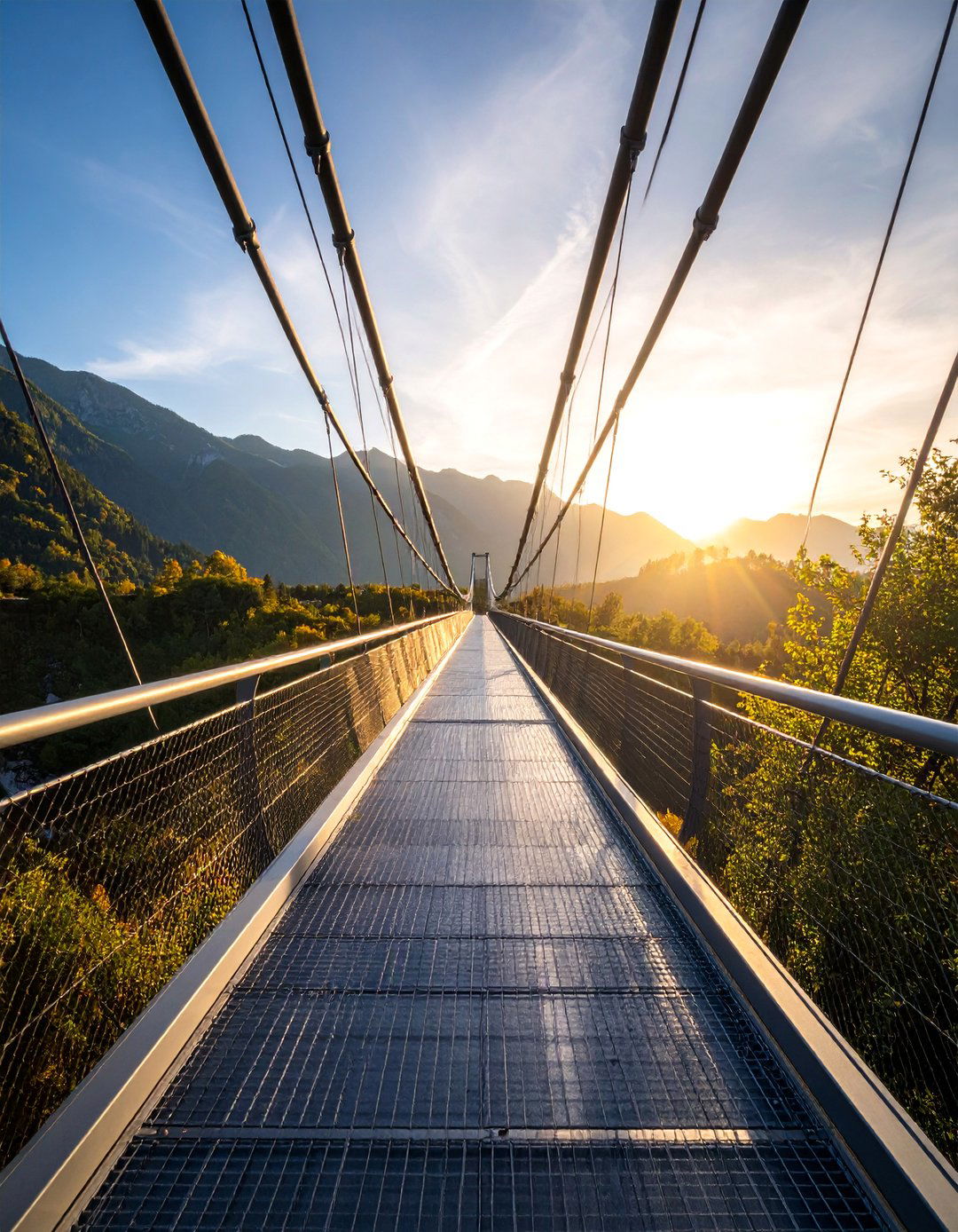 Cantilevered Modern Walkway with Steel Framework - 25 Elevated Walkway Ideas
