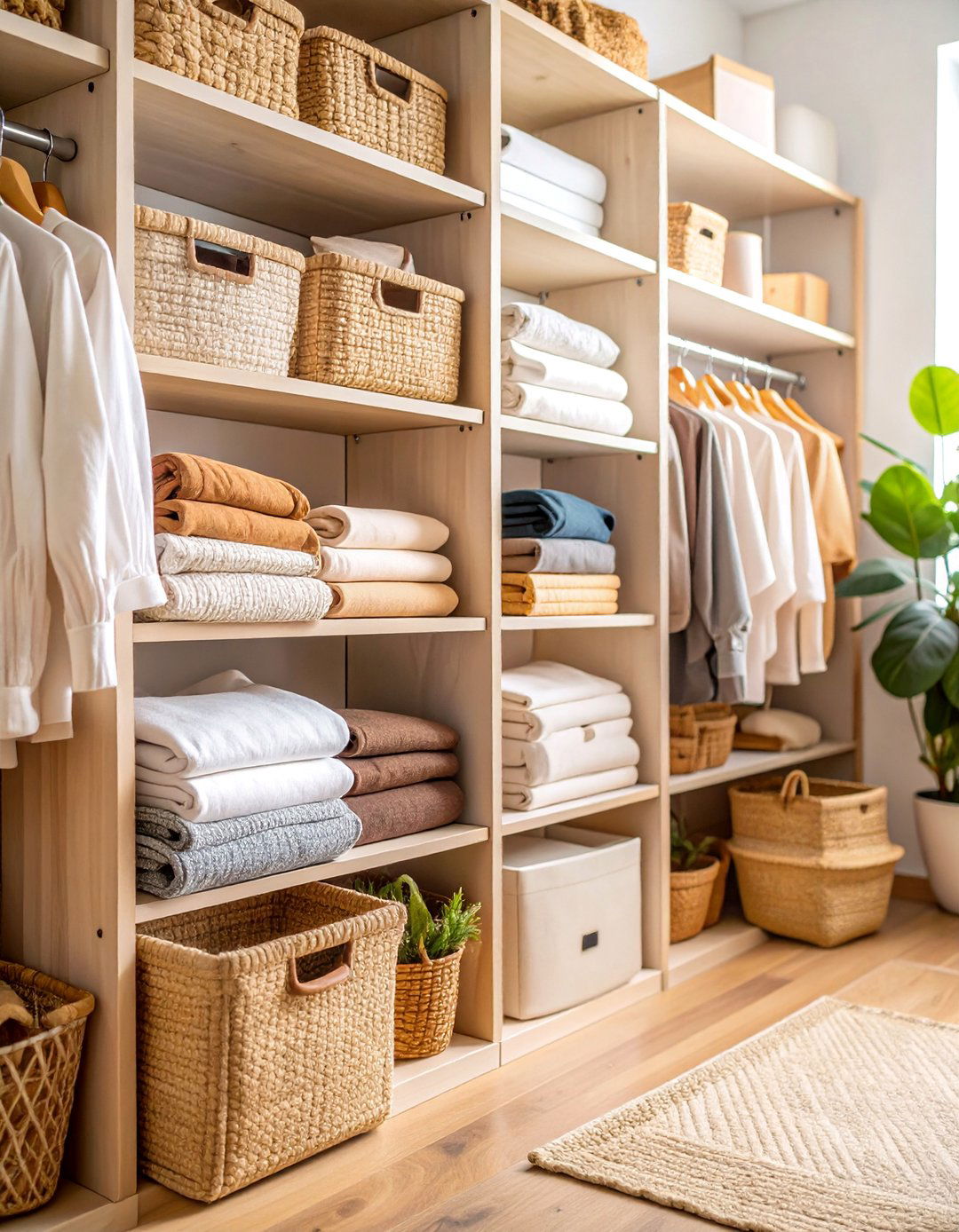 Canvas Bin Storage Solution - 25 Linen Closet Organization Ideas