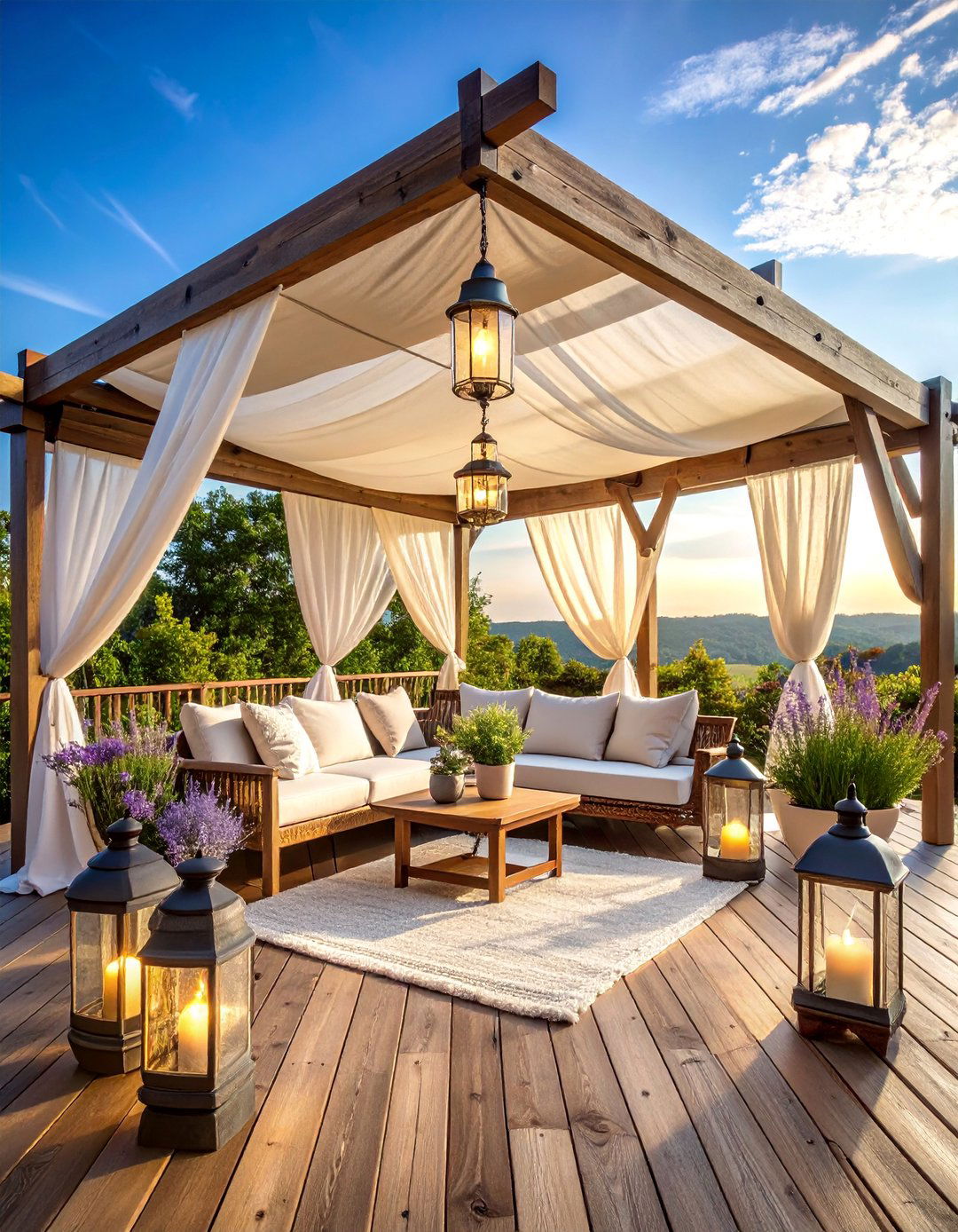 Canvas Drop Cloth Pergola Roof - 25 Pergola Roof Ideas