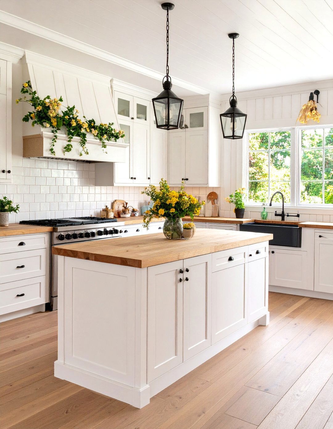 Cape Cod Coastal Kitchen with Board and Batten Details - 25 coastal kitchen ideas