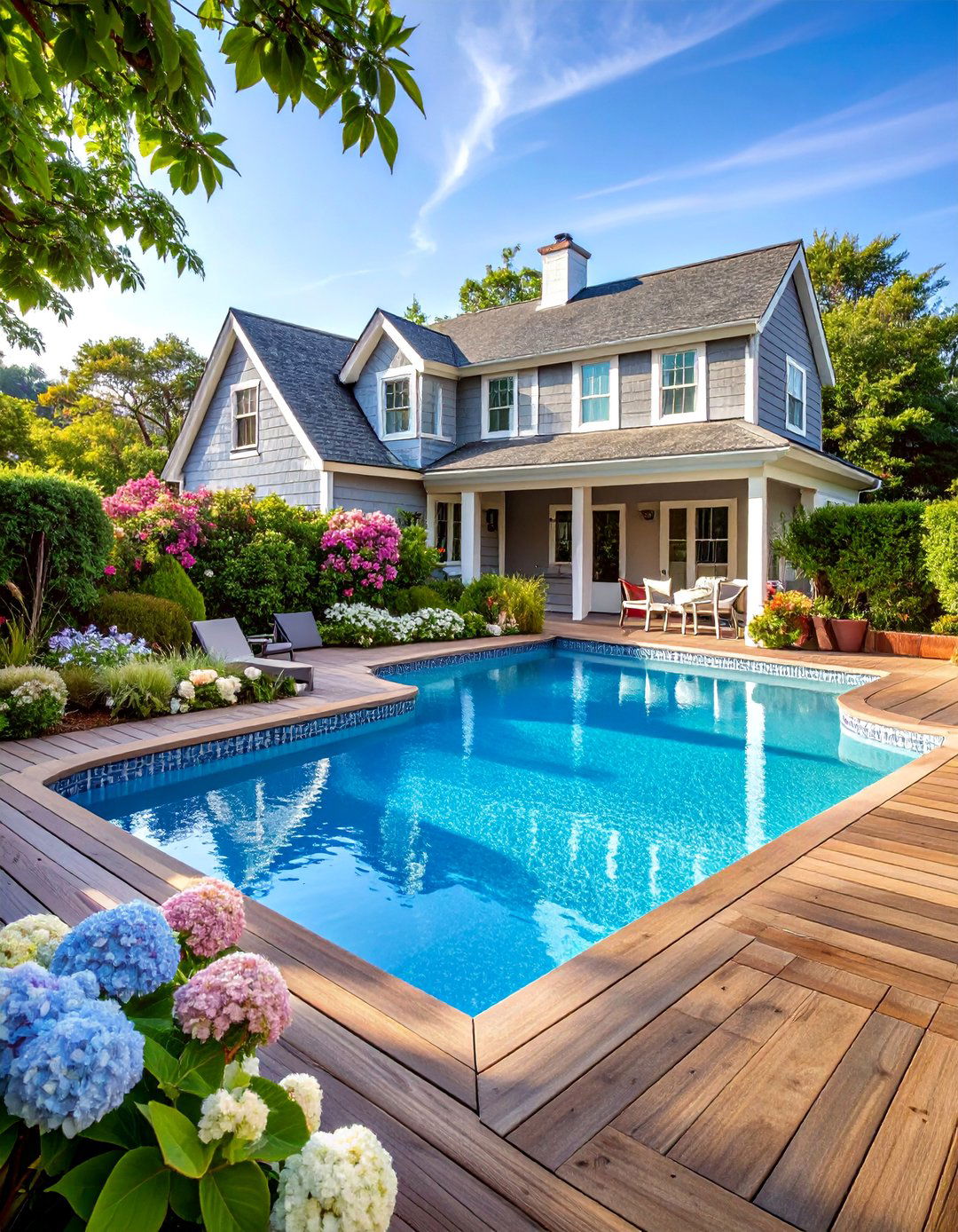 Cape Cod Coastal Semi Inground Pool - 25 Semi Inground Pool Ideas