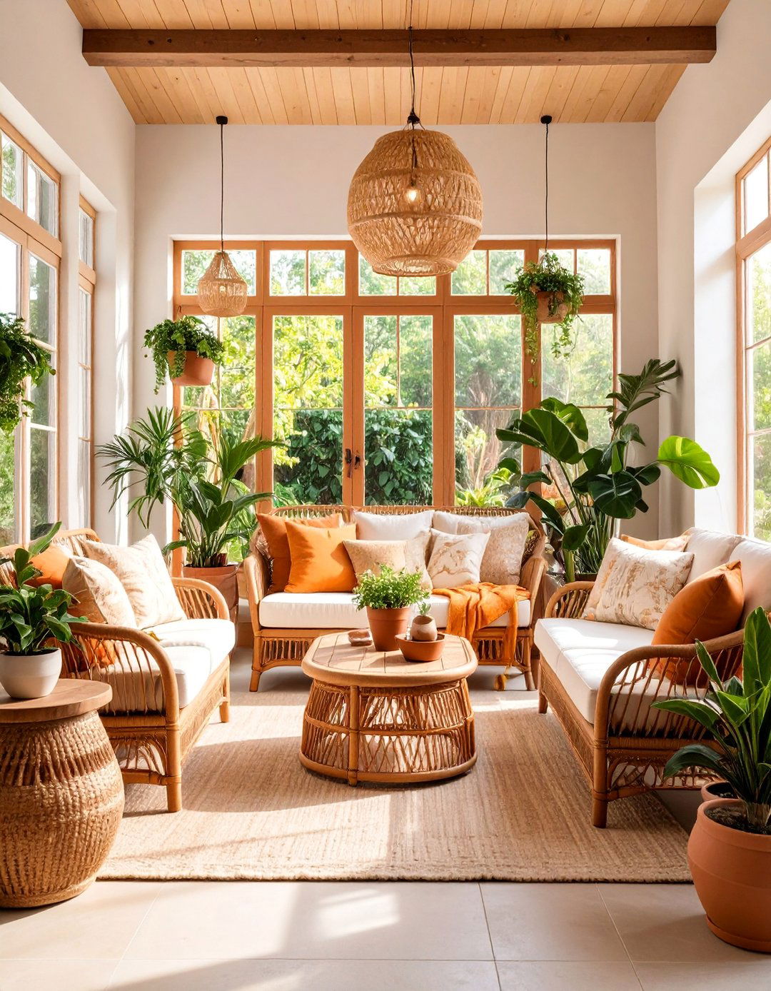 Caramel and Ivory Sunroom Retreat - 25 Warm Color Palettes for Every Room in the House
