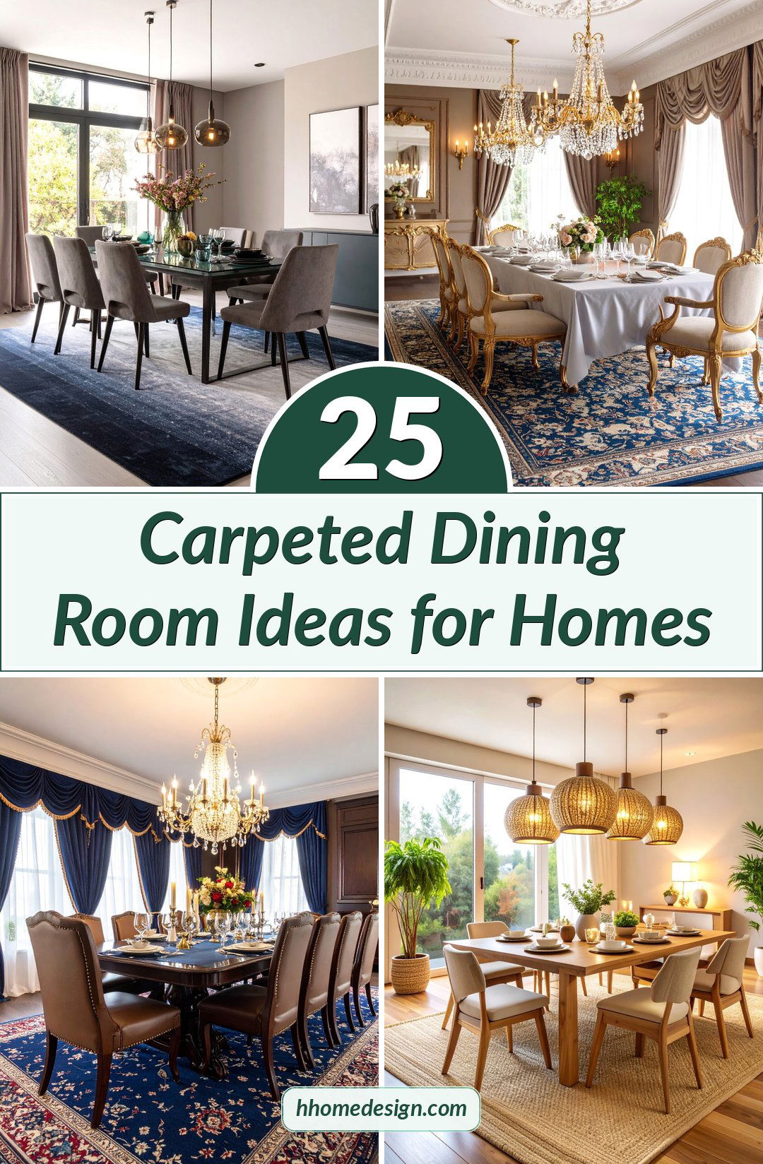 25 Carpeted Dining Room Ideas for Homes