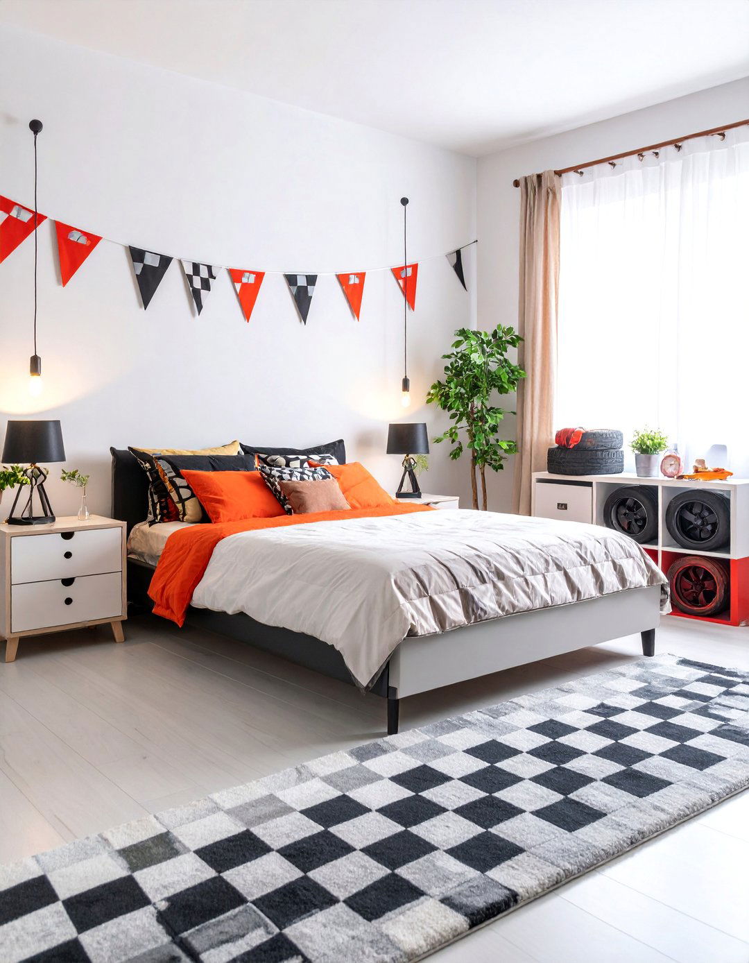 Cars Racing Circuit Bedroom - 25 Disney Bedroom Ideas