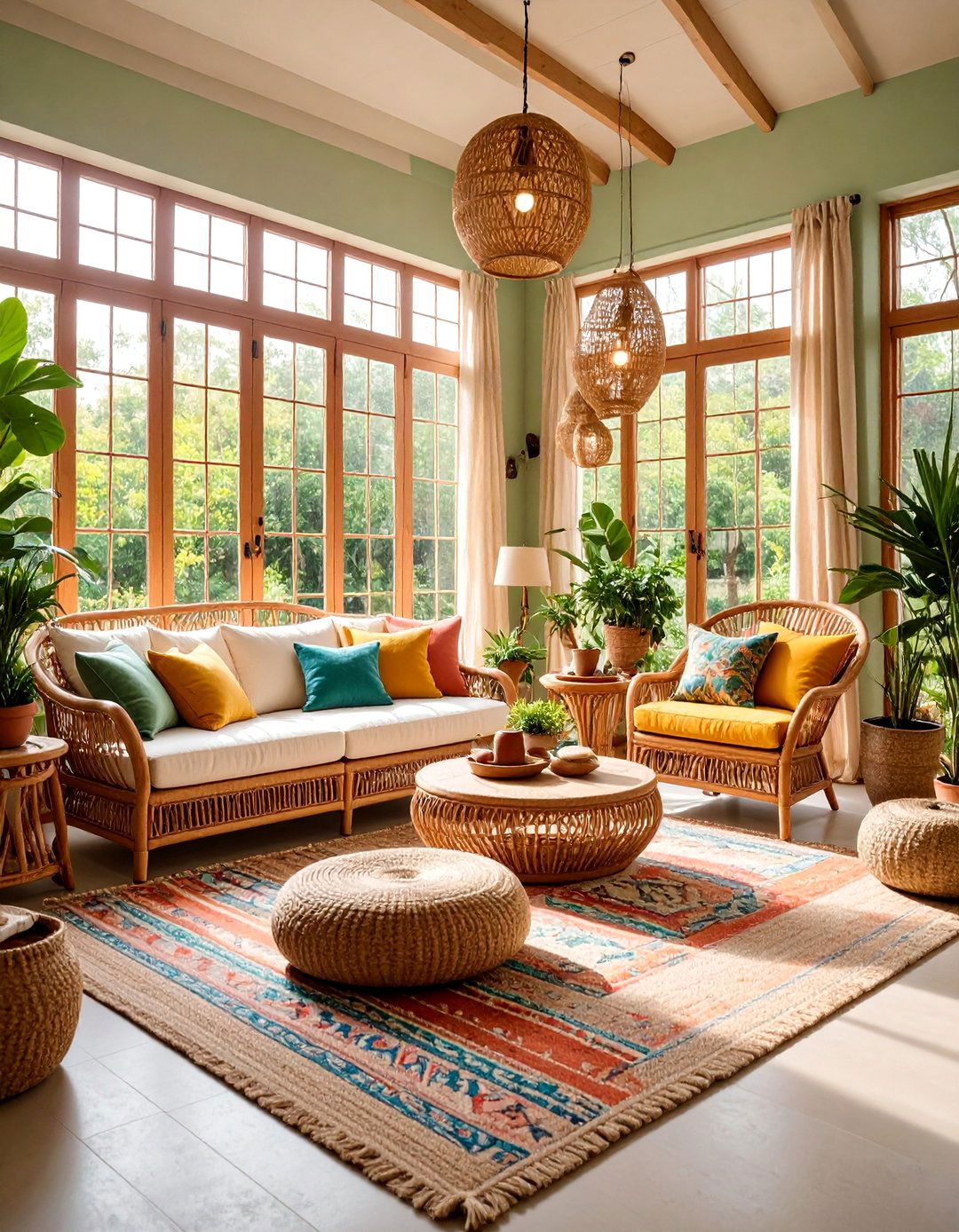 Casa Blanca Sunroom with Garden Views - 25 Off-white Paint Colors for Room