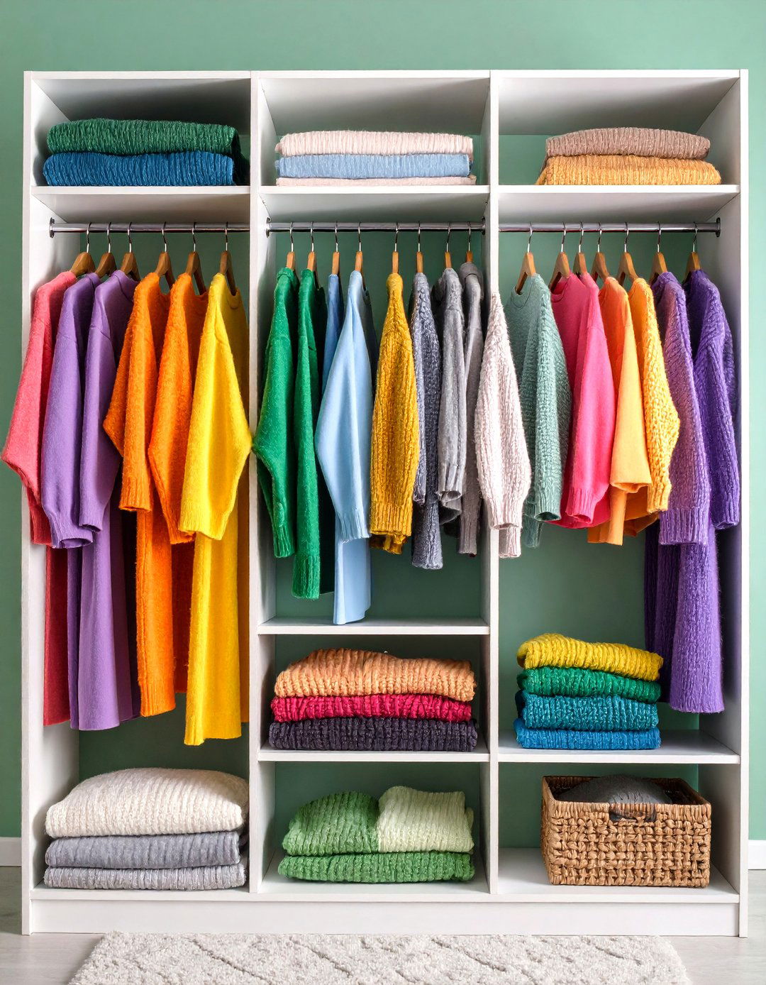 Cascading Hanging Shelves for Vertical Space Maximization - 25 sweater storage ideas