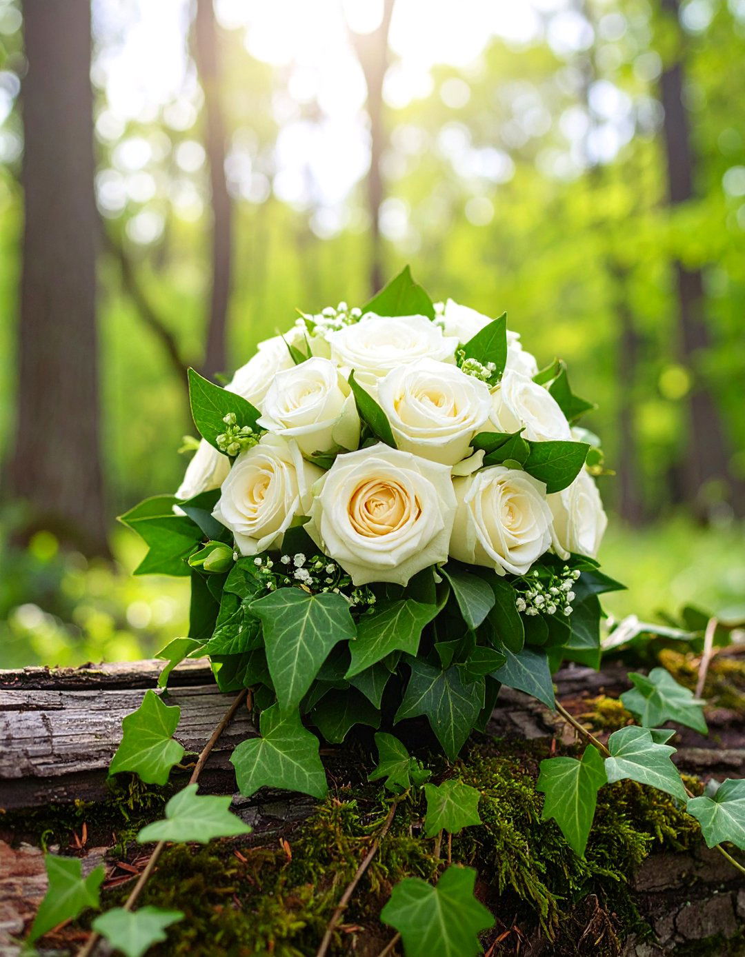 Cascading Ivy and White Rose Fairy Tale Bouquet - 25 Wedding Bouquet Ideas