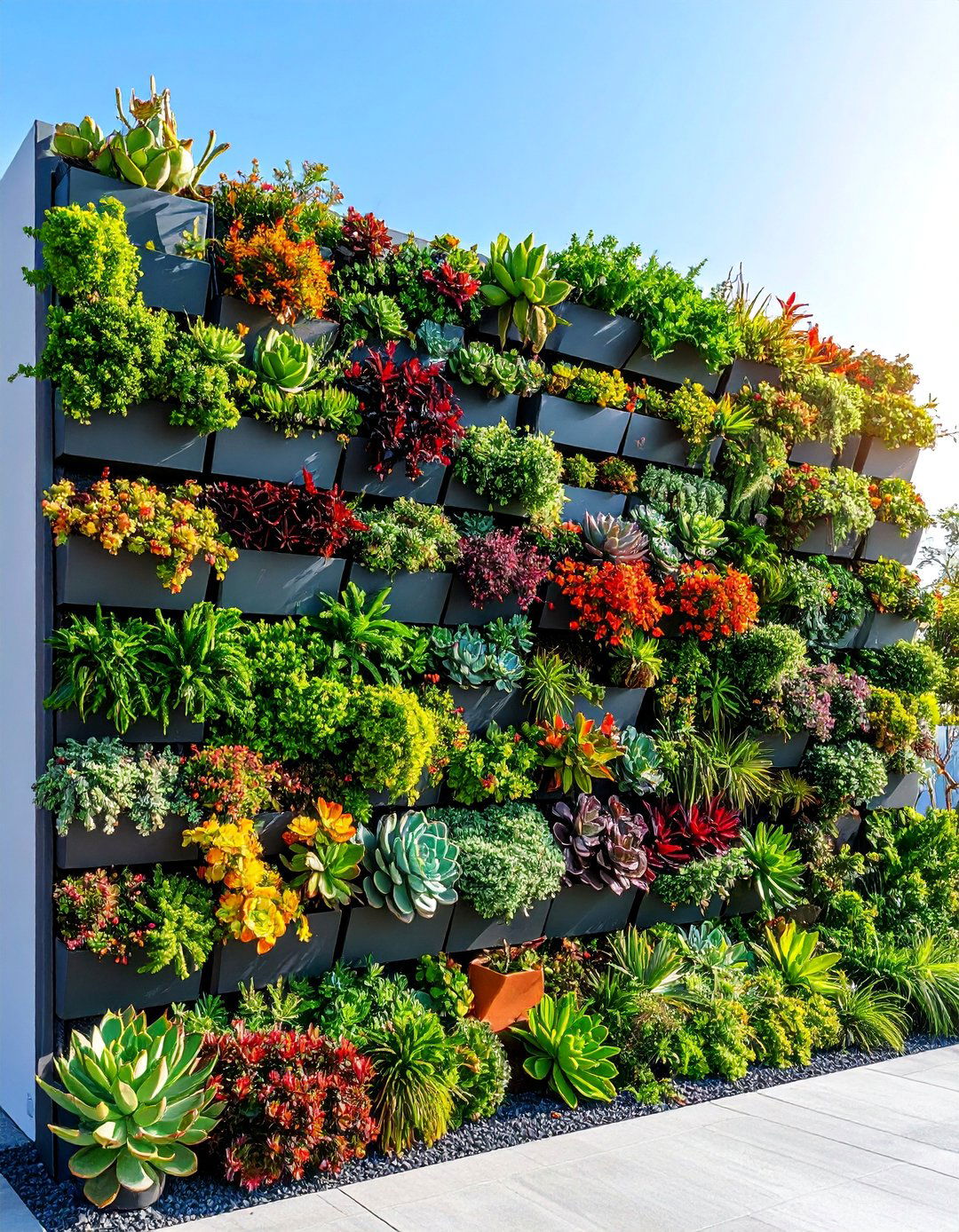 Cascading Succulent Wall Garden - 25 Outdoor Wall Decor Ideas