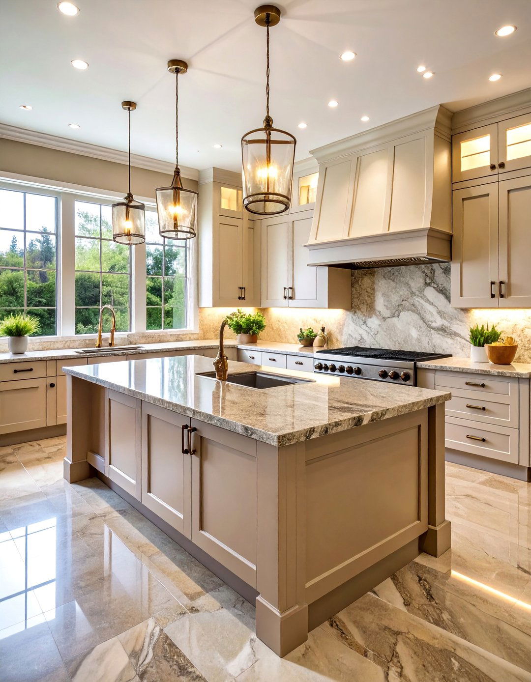 Cashmere Kitchen with Leathered Granite Countertops - 25 Cashmere Kitchen Ideas