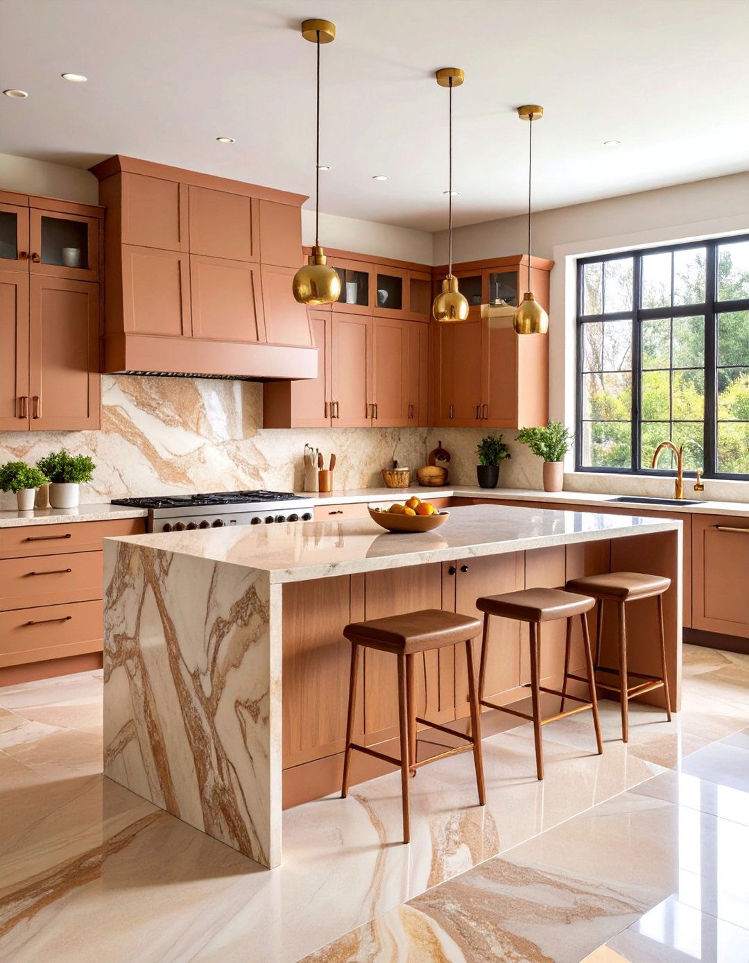 Cashmere Kitchen with Taj Mahal Quartzite Countertops - 25 Cashmere Kitchen Ideas