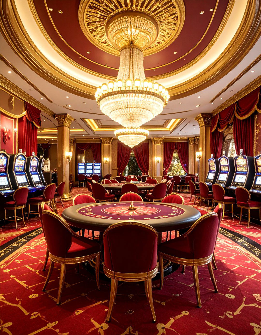 Casino Style Arcade Room with Gambling Ambiance - 25 Arcade Room Ideas