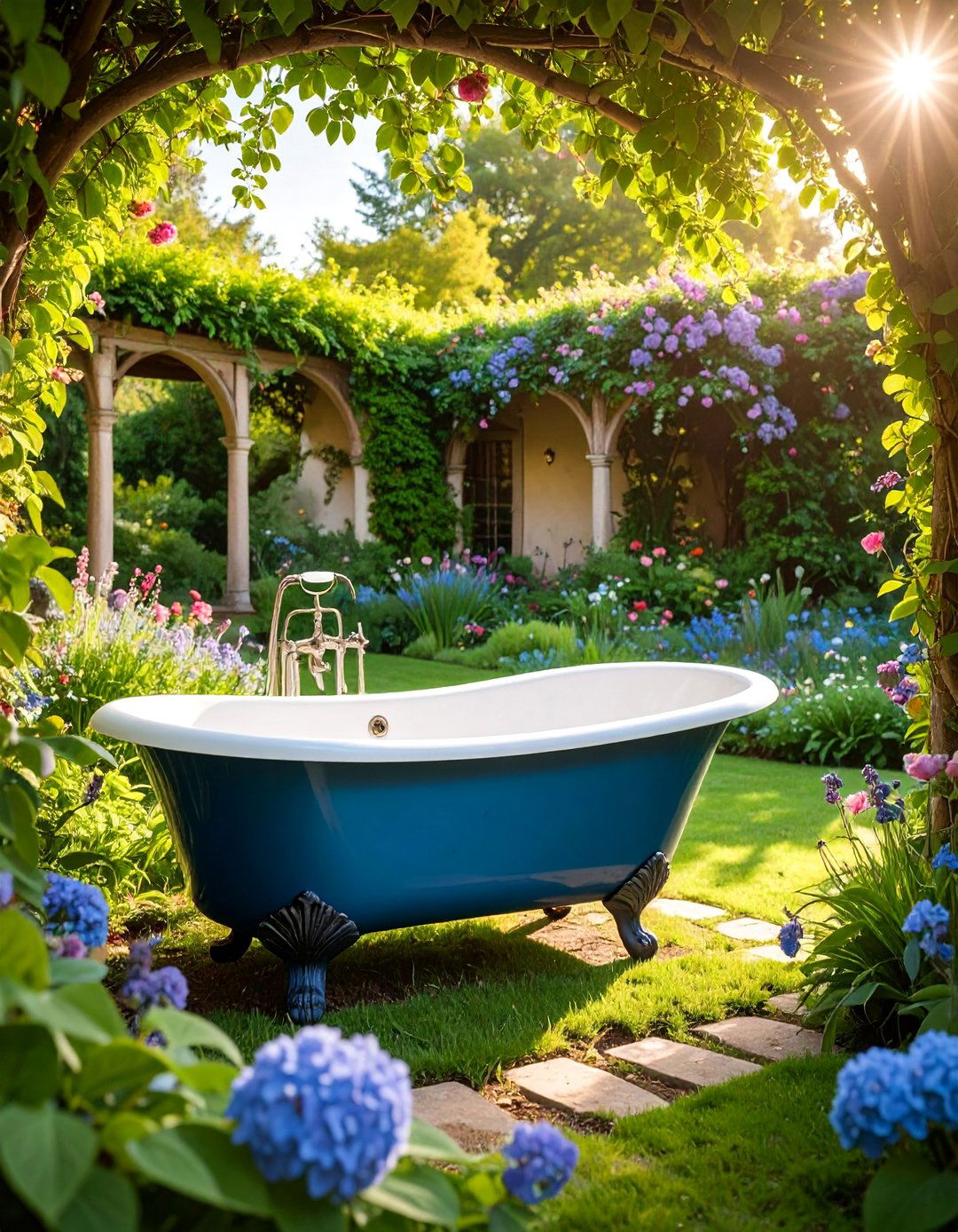 Cast Iron Vintage Roll Top Bathtub - 25 Outdoor Bathtub Ideas
