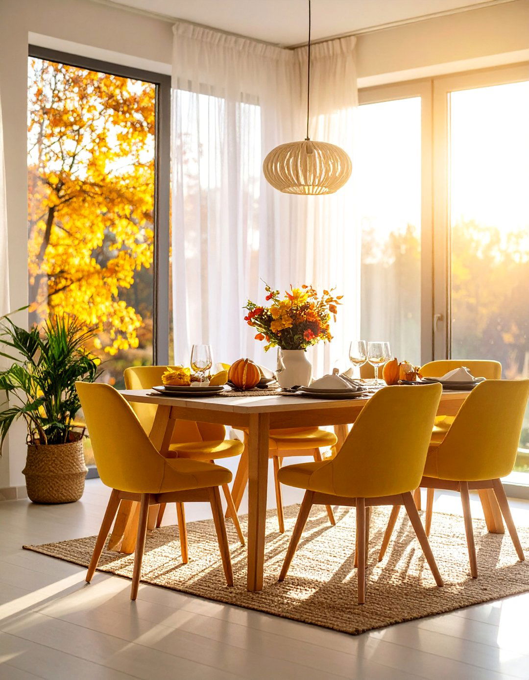 Casual Dining Room with Natural Light Emphasis - 25 Casual Dining Room Ideas