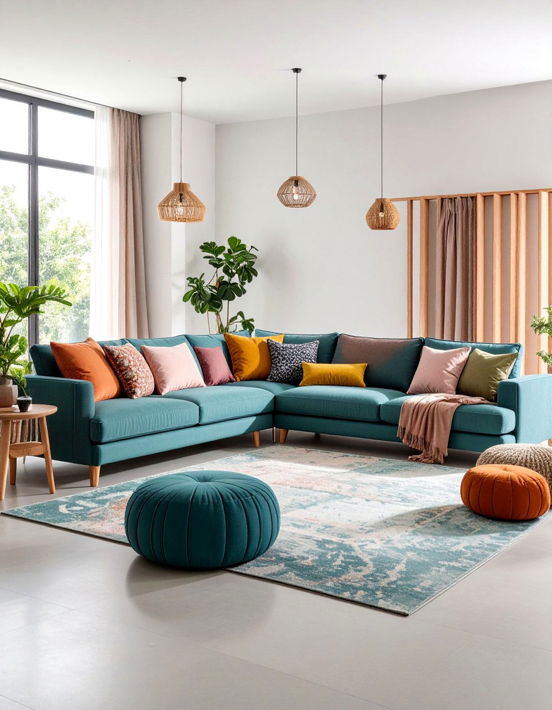 Casual Family Living Room with Performance Fabrics - 25 Pottery Barn Living Room Ideas