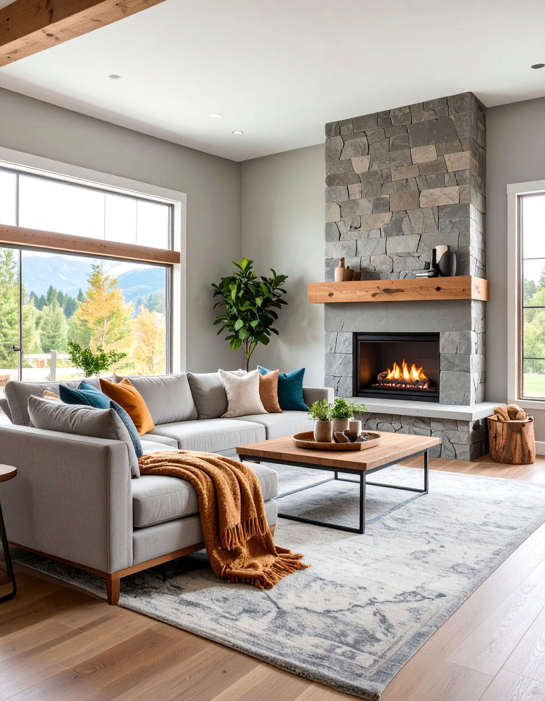 Casual Greige Family Room with Comfortable Seating - 25 Greige Interior Design Ideas