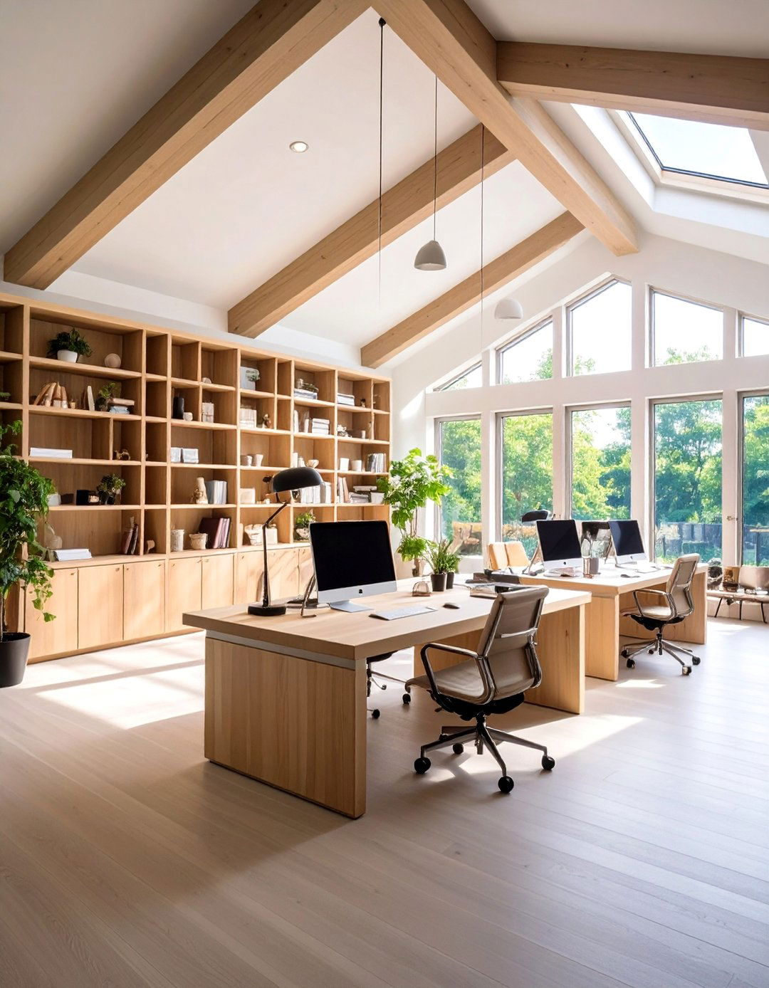 Cathedral Ceiling with Integrated Storage Solutions - 25 Cathedral Ceiling Ideas