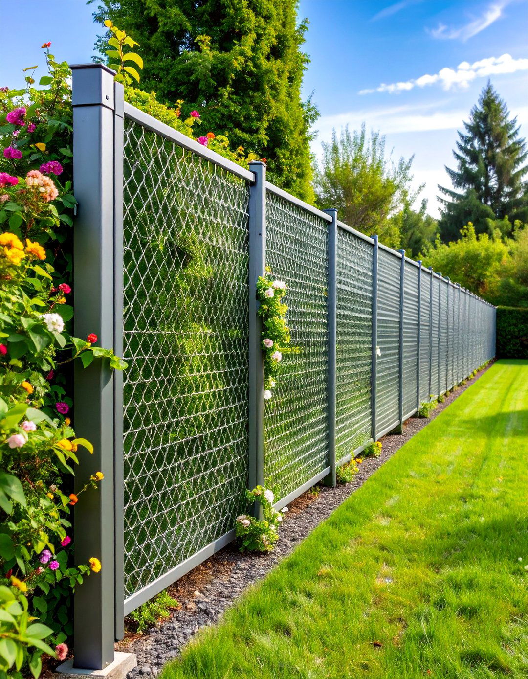 Cattle Fencing Roll Garden Screen - 25 Garden Trellis Ideas