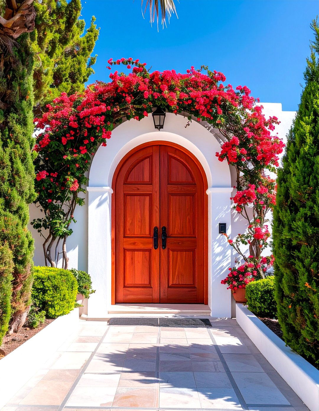 Cedar Arched Top Door - 25 Rustic Front Door Ideas