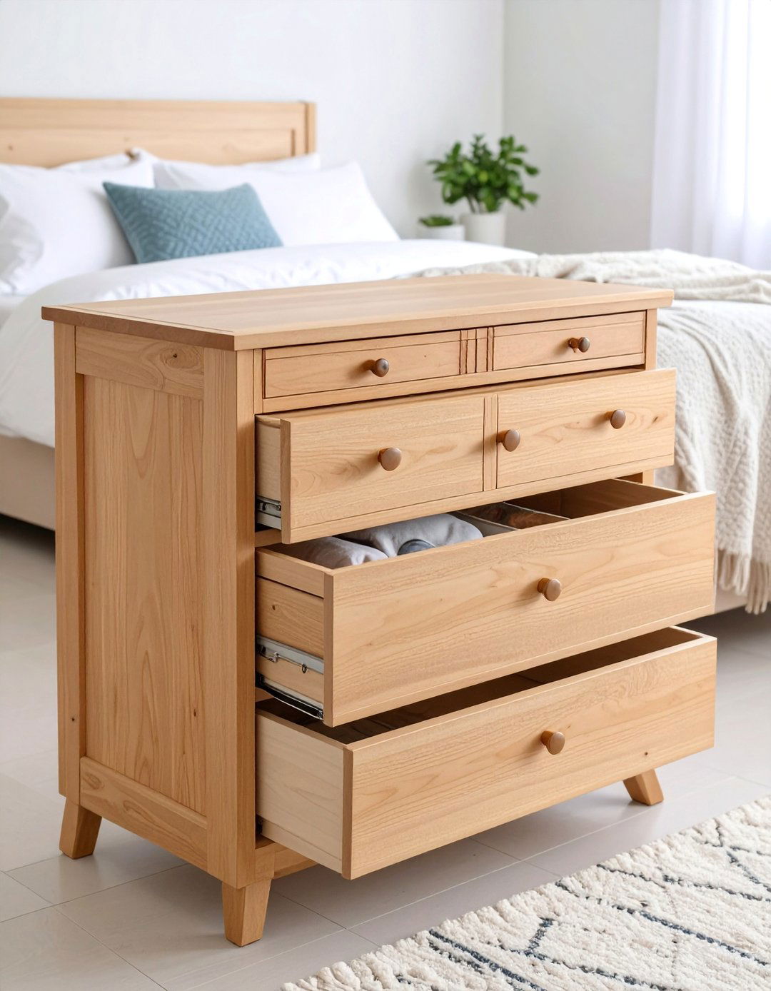 Cedar Chest with Organizational Dividers - 25 Bedding Storage Ideas