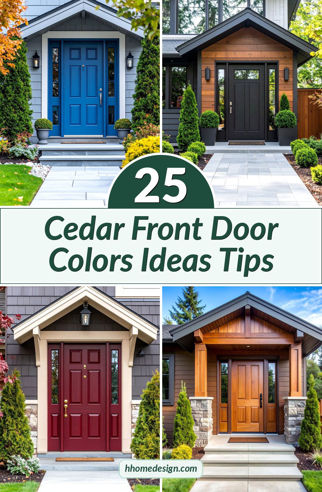 25 Cedar Front Door Colors Ideas Tips