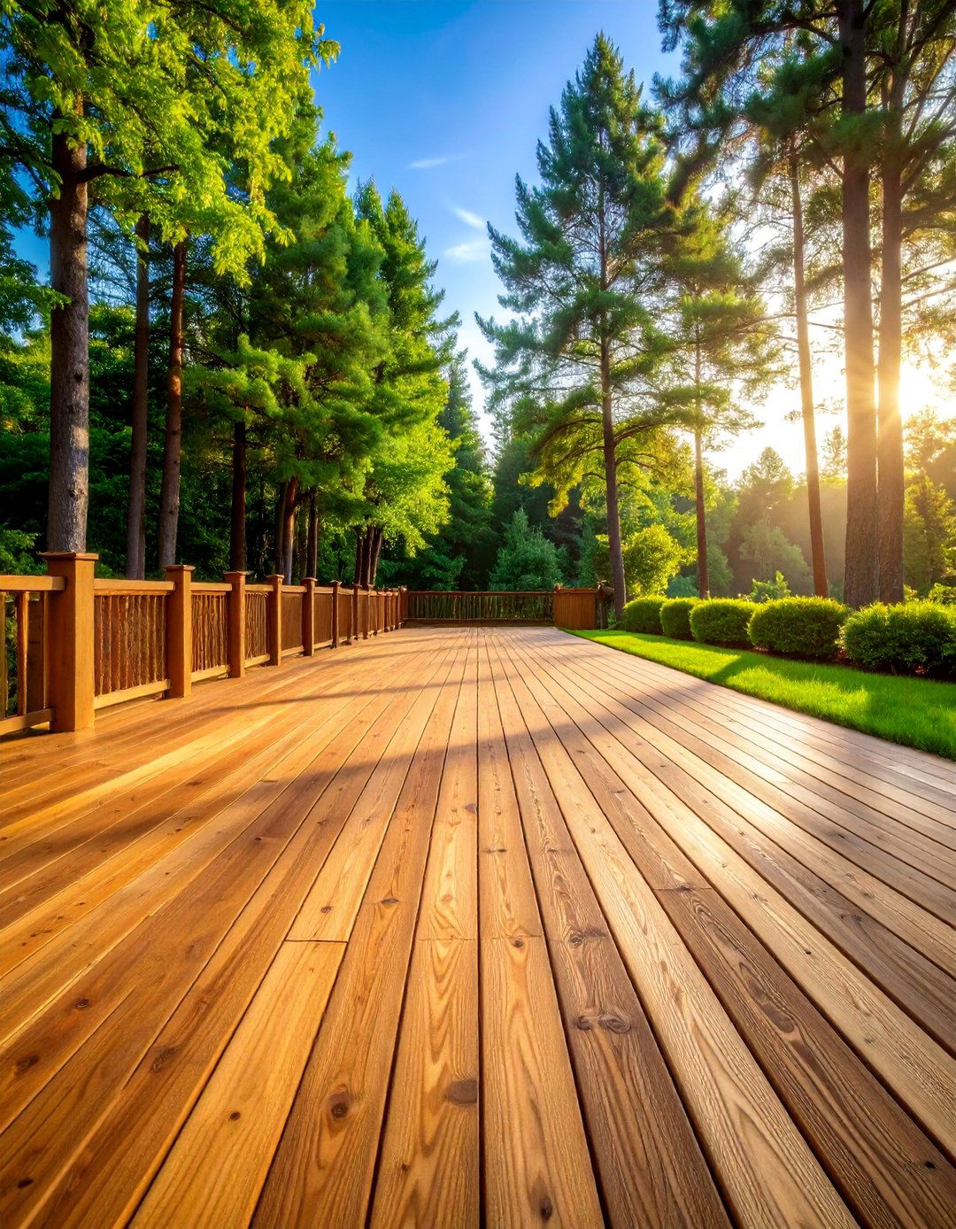 Cedar Plank Traditional Deck Flooring - 25 Deck Flooring Ideas