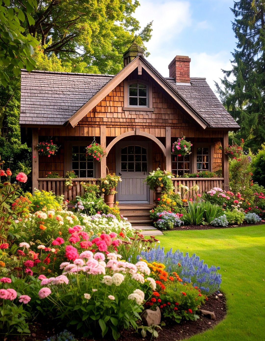 Cedar Shake Cottage Wood Shed - 25 wood shed ideas