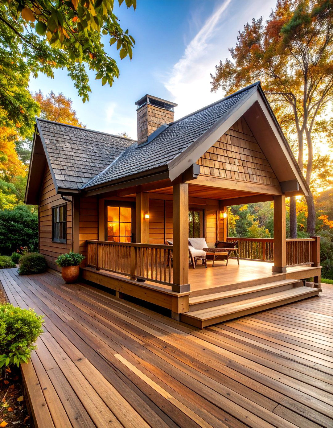 Cedar Shake Roof Cottage Style - 25 Deck Roof Ideas