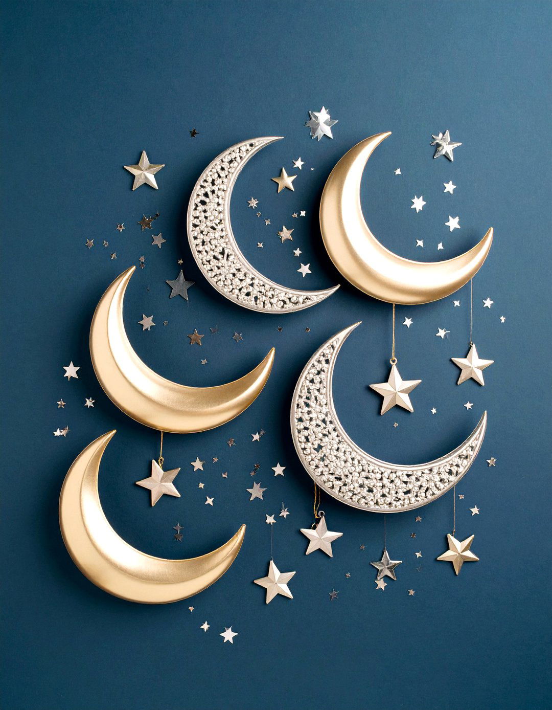 Celestial Moon and Stars Display - 25 Baby Shower Centerpiece Ideas