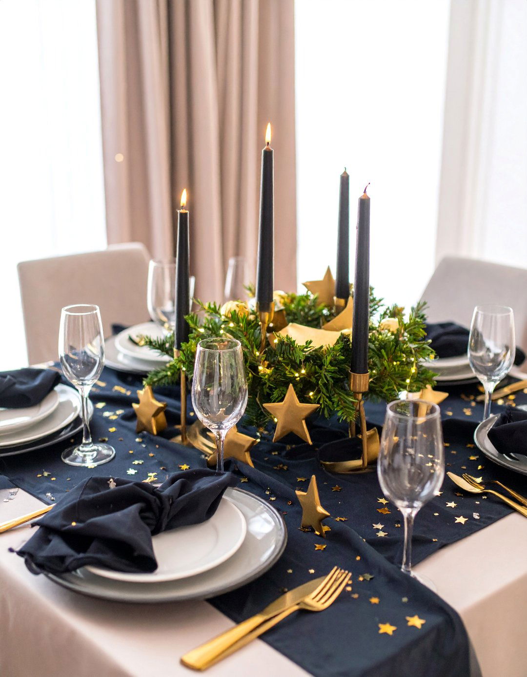Celestial Night Sky Theme - 25 Black and Gold Centerpiece Ideas